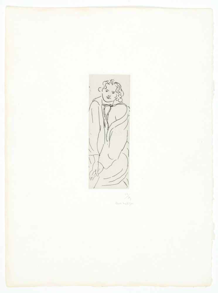 Grabado Matisse - Figure au peignoir