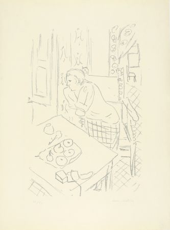Litografía Matisse - Figure dans un intérieur