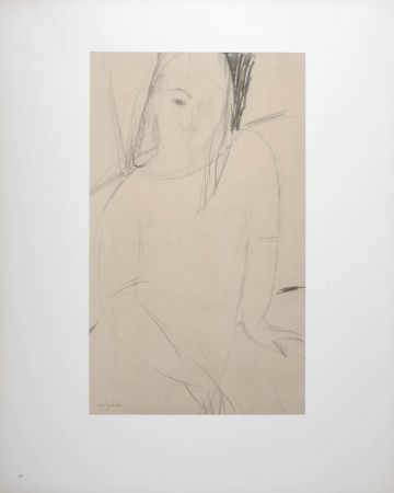 Litografía Modigliani - Figure féminine