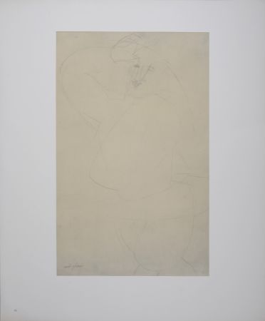 Litografía Modigliani - Figure of Man Dancing