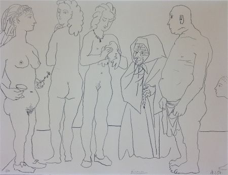 Litografía Picasso - Figures And Dove