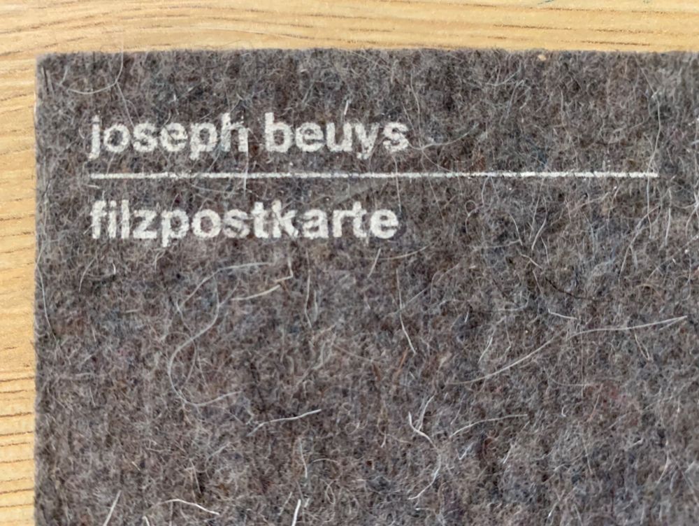 Serigrafía Beuys - Filzpostkarte