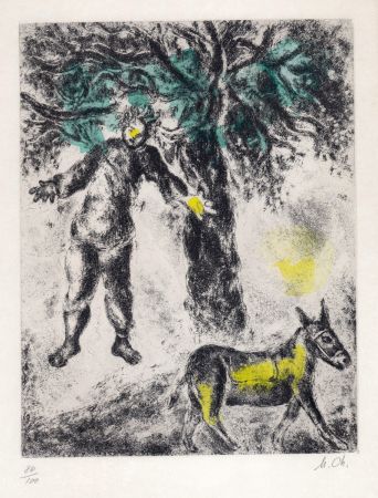 Aguafuerte Chagall - Fin d'Absalom