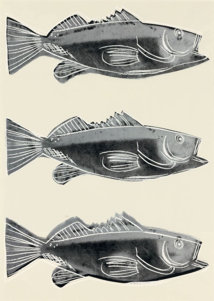 Serigrafía Warhol - Fish - wallpaper