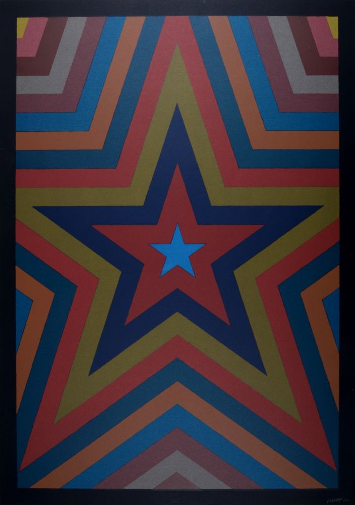 Serigrafía Lewitt - Five Pointed Star with Color Bands