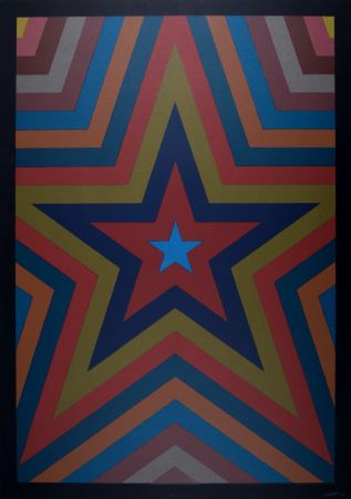 Serigrafía Lewitt - Five Pointed Star with Color Bands