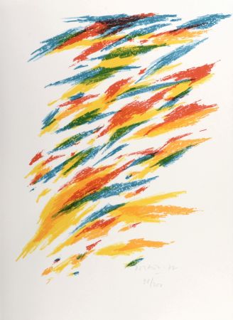 Litografía Dorazio - Flames, 1972 - Hand-signed