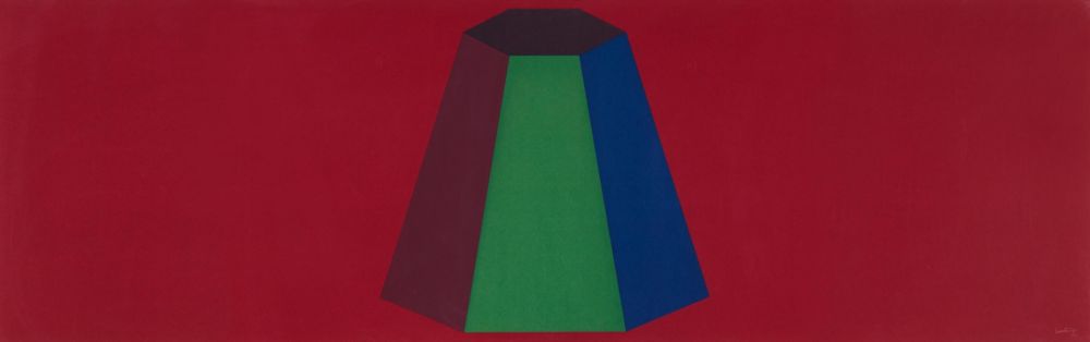 Serigrafía Lewitt - Flat Top Pyramid With Colors Superimposed