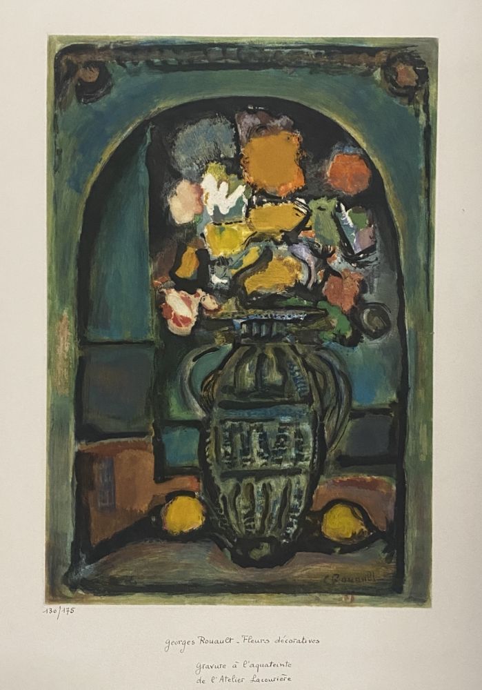 Aguafuerte Y Aguatinta Rouault - Fleurs Decoratives