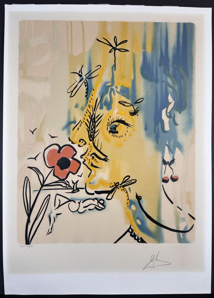 Litografía Dali - Fleurs Surrealiste Vanishing Face