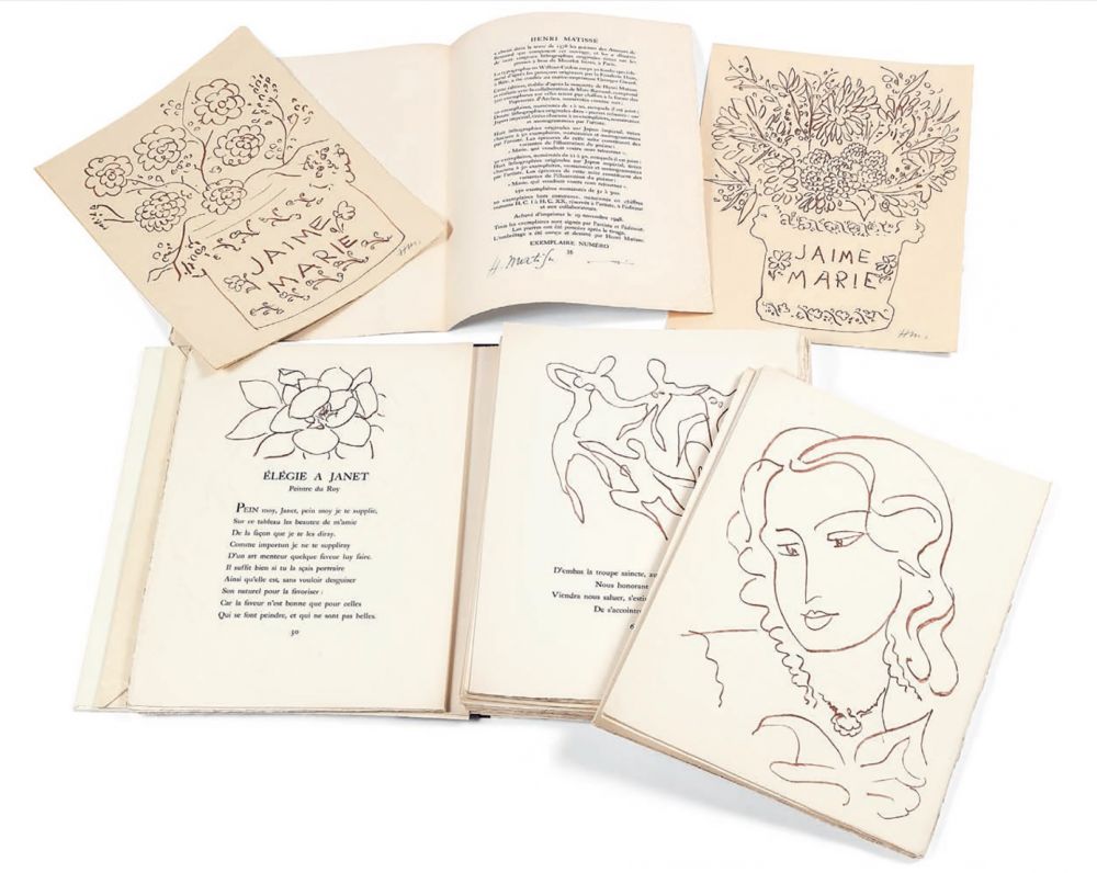 Libro Ilustrado Matisse - FLORILÈGE DES AMOURS DE RONSARD (Skira 1948). 1/30 avec suite monogrammée au crayon.