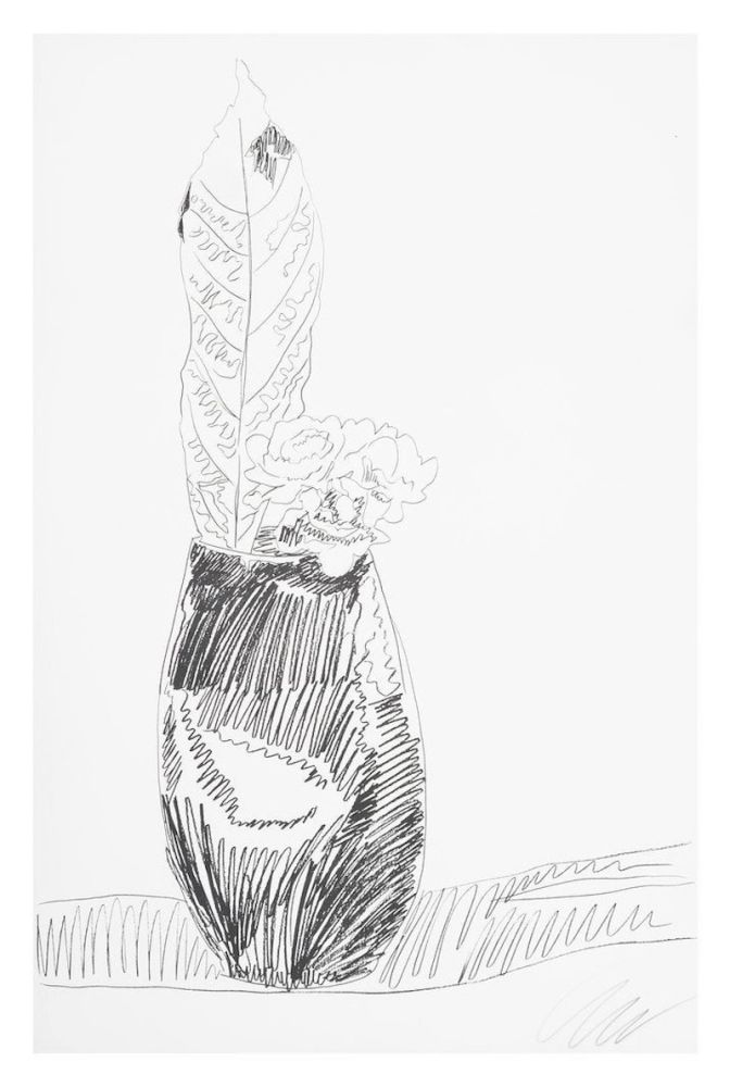 Serigrafía Warhol - Flower (Black & White)