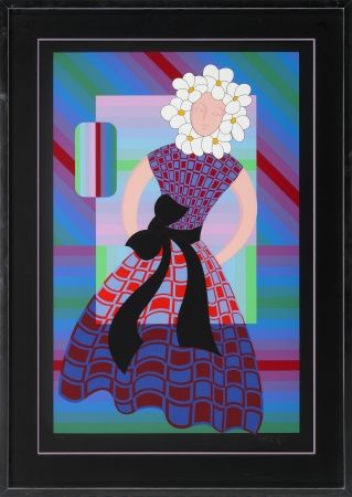 Serigrafía Vasarely - Flower Girl
