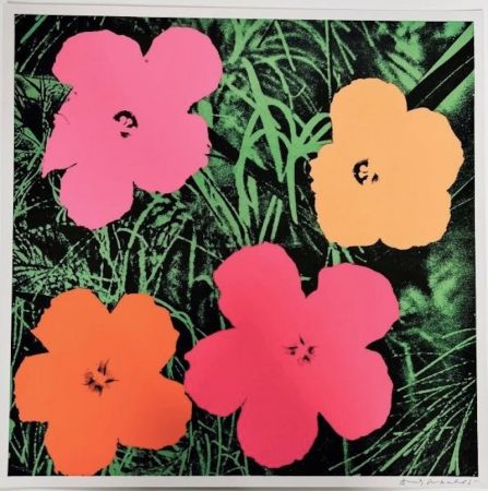Litografía Warhol - Flowers