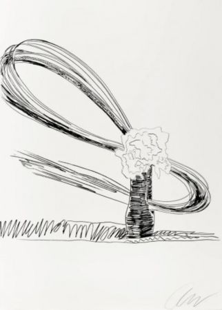 Serigrafía Warhol - Flowers (Black and White)
