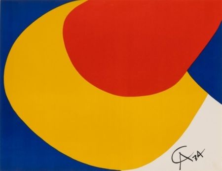 Litografía Calder - FLYING COLORS (planche 1) 1974. 