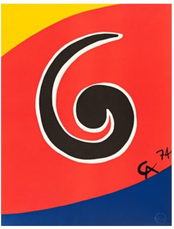 Litografía Calder - FLYING COLORS (planche 2) 1974