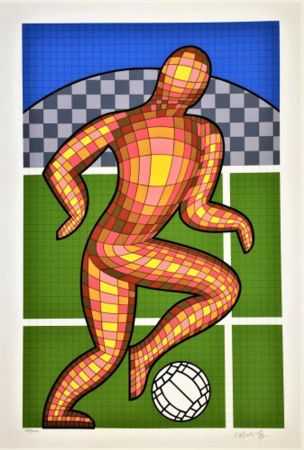 Serigrafía Vasarely - Foot Soccer