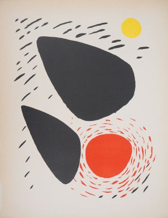 Litografía Calder - Formes en mouvement (Poésie de l'espace)