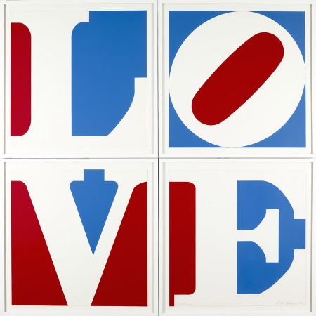 Serigrafía Indiana - Four Panel Love