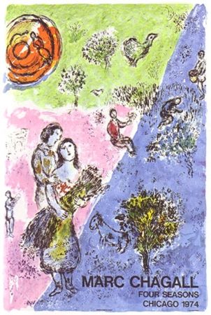 Litografía Chagall - Four seasons