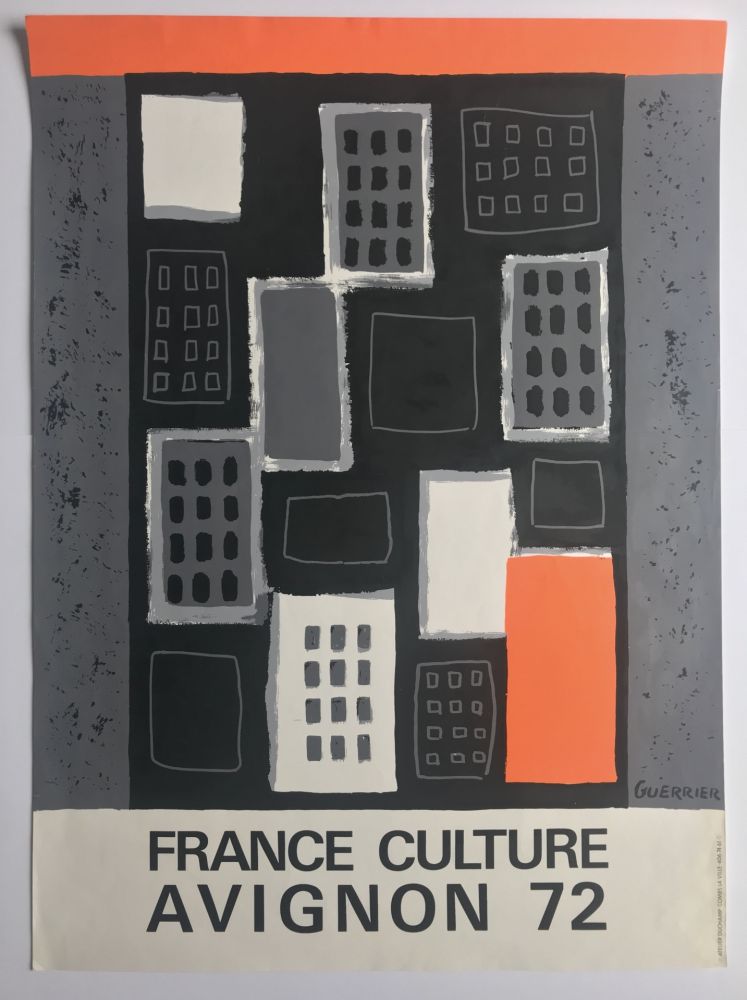 Litografía Guerrier - France Culture / Avignon 72