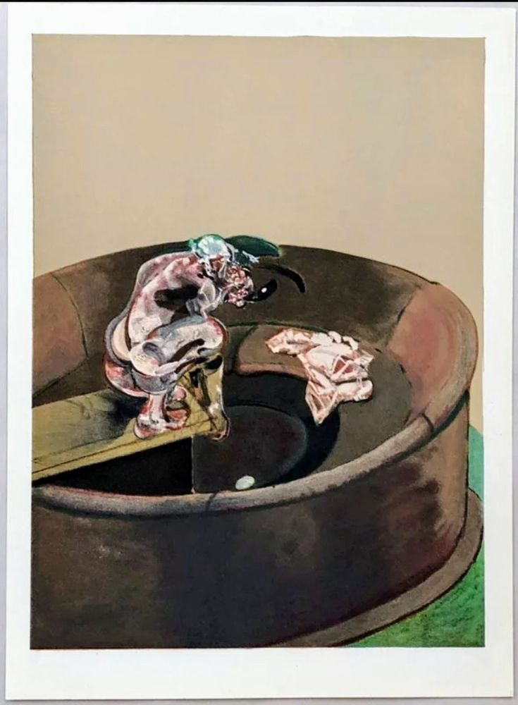 Litografía Bacon - Francis Bacon - Portrait of George Dyer Crouching, Original lithograph, 1966