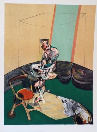 Litografía Bacon - Francis Bacon - Portrait of George Dyer Staring at a Blind Cord, Original Lithograph, 1966