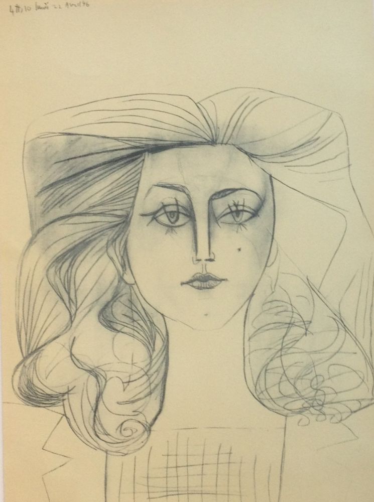 Litografía Picasso - Francoise Gilot 1