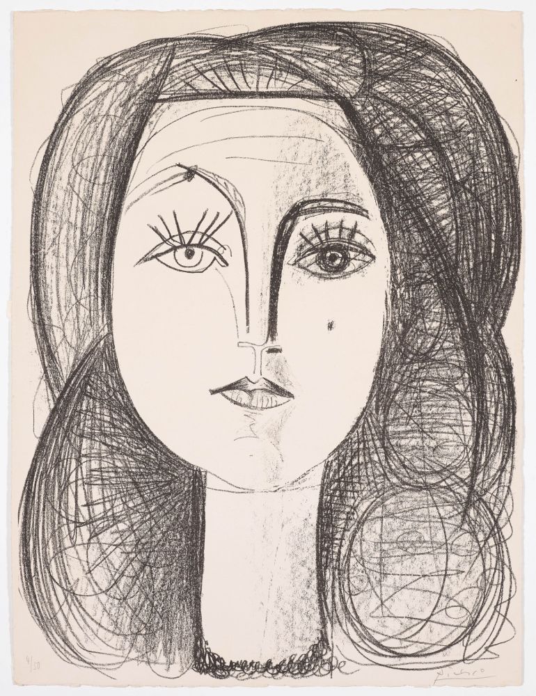 Litografía Picasso - Françoise 1946 
