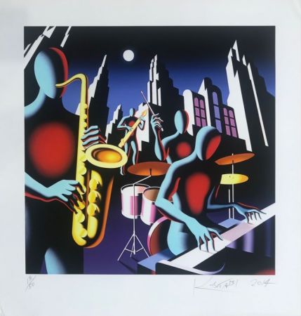 Serigrafía Kostabi - Full Moon Quartett 