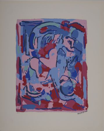 Serigrafía Gleizes - Futuristic Composition, 1953 