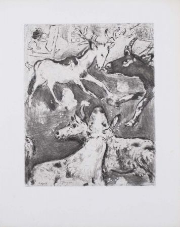 Aguafuerte Y Aguatinta Chagall - Fábula de La Fontaine