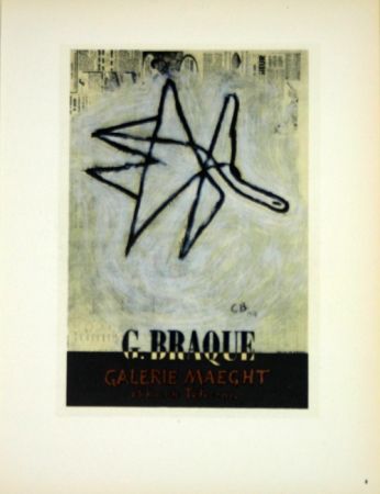 Litografía Braque - G Braque  Galerie Maeght  1956