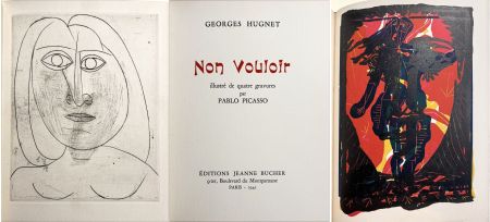 Libro Ilustrado Picasso - G. Hugnet. NON VOULOIR. 1/26 avec gravure originale et zincographies (1942)
