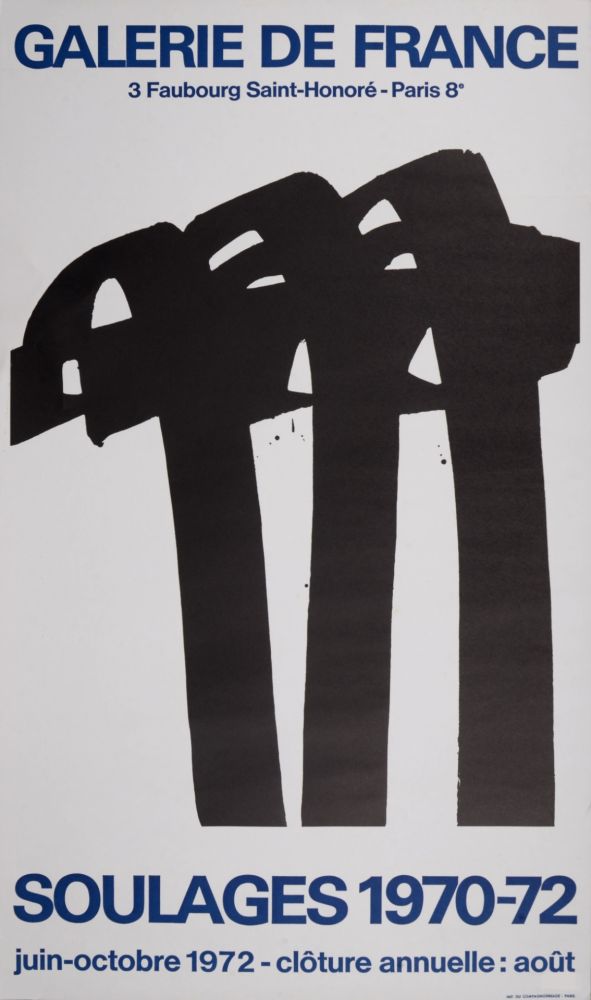 Sin Técnico Soulages - Galerie de France, 1972