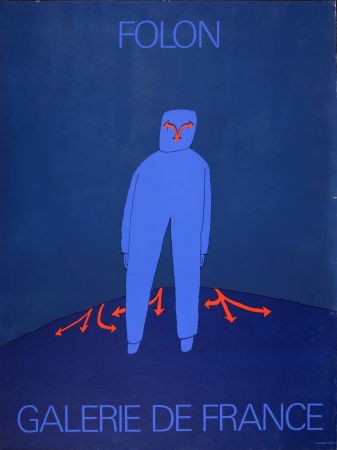 Serigrafía Folon - Galerie de France, 1975