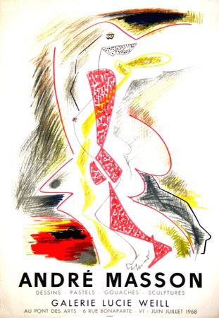 Litografía Masson - Galerie Lucie Weill 1968