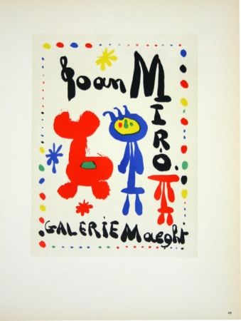 Litografía Miró - Galerie Maeght