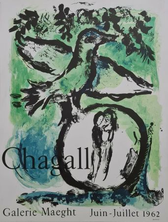 Litografía Chagall - Galerie Maeght 1962