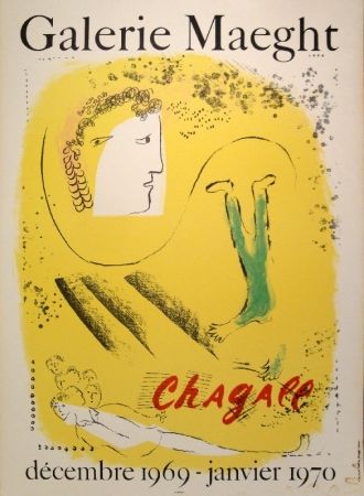 Litografía Chagall - Galerie Maeght, Chagall