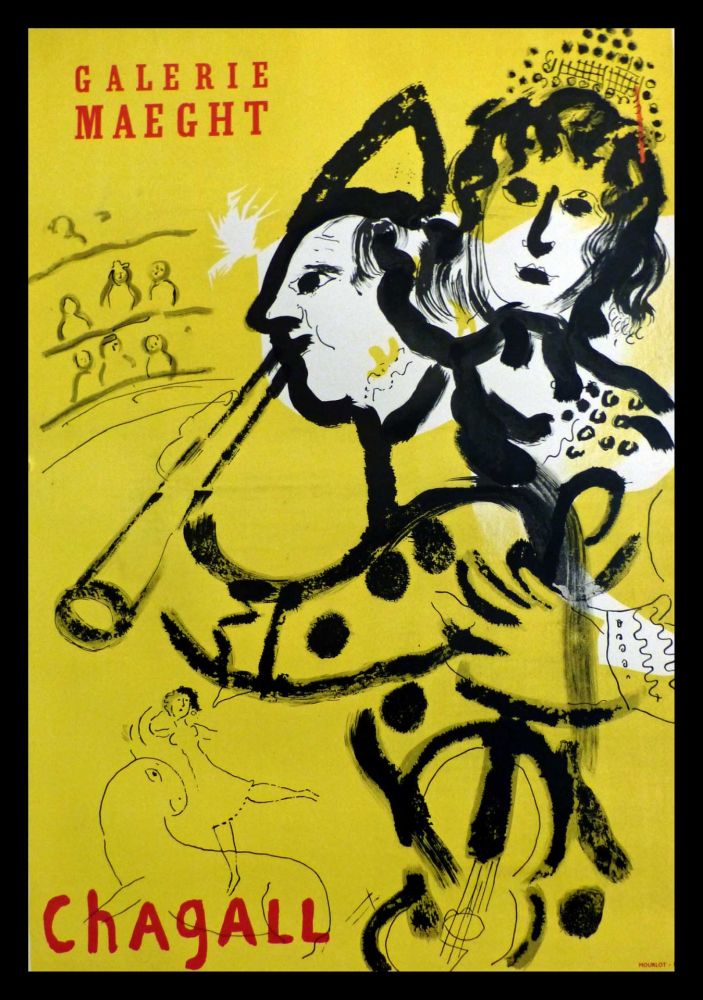 Cartel Chagall - GALERIE MAEGHT LE CLOWN MUSICIEN 