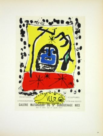 Litografía Miró - Galerie Matarasso Nice