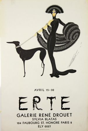 Litografía Erte - Galerie Rene Drouet 