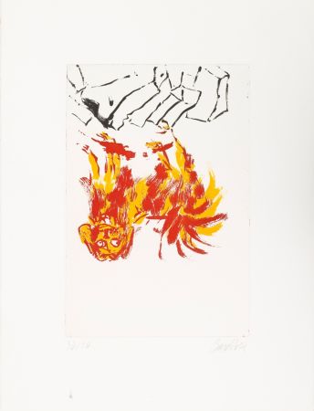 Grabado Baselitz - Georg Baselitz (1938) - Tama 2 - Etching and aquatint on paper - 2002