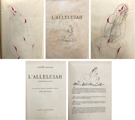 Libro Ilustrado Fautrier - Georges Bataille:  L'ALLELUIAH. Catéchisme de Dianus. Avec 3 dessins originaux (Blaizot, Paris 1947)