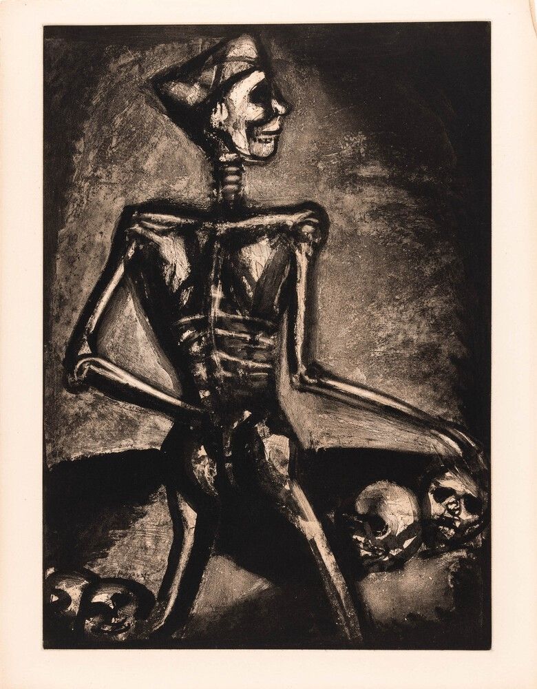 Grabado Rouault - Georges Rouault (1871–1958) – Homo Homini Lupus – Etching, aquatint on paper – 1926