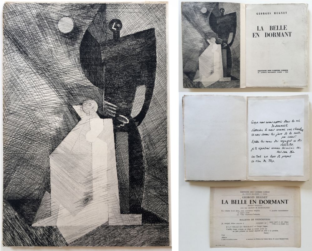 Libro Ilustrado Marcoussis - G.Hugnet : LA BELLE EN DORMANT. 1 des 10 avec l'eau-forte de Marcoussis (1933).