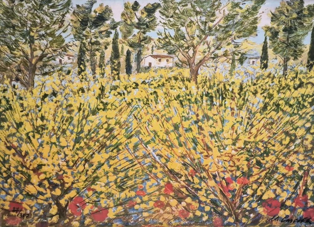 Serigrafía Cascella - Ginestre in Toscana