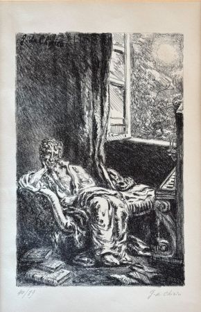 Litografía Chirico (De) - Giorgio De Chirico  (1888-1978) - Bruno Barilli - Lithograph on paper - 1948